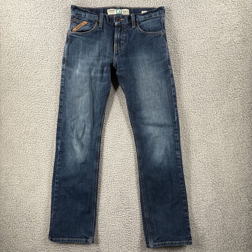 Ariat Legacy M7 Slim Fit Straight Leg Jeans Mens 30x32 Blue Denim Medium Wash